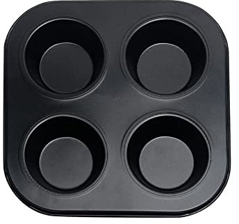 4 Cup Muffin Tray, Nonstick Muffin Tins, Dishwasher Safe Baking Mould for Cupcakes and Muffins