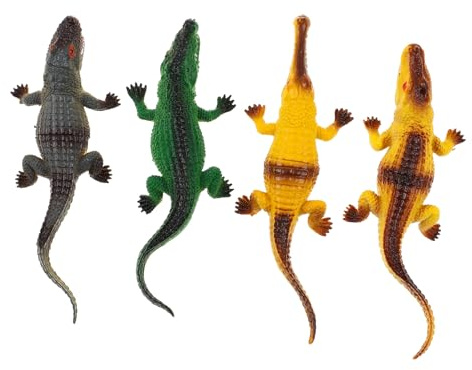 NUOBESTY Cocodrilos Pequeños Juguetes Modelo De Cocodrilo 4 Uds. Juguetes De Figuras De Animales De o Realistas Educativos Cognitivos para Niños Pequeños Favores De Fiesta