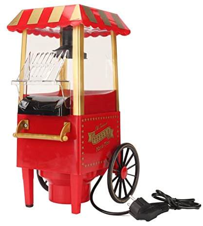 Máquina para Hacer Palomitas de Maíz, Mini Máquina de Palomitas de Maíz con Agitación Automática de 1200 W, Flujo de Aire Circulante, Frecuencia Nominal de 50 Hz, Máquina Eléctrica para Hacer