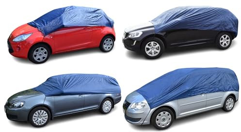 Auto Halbgarage wetterfeste Autoabdeckung Abdeckplane PKW, Ganzjahresschutz gegen Schneefall Verschmutzung UV-Strahlung, wasserabweisend, kältebeständig bis -30°C, Größe:XL