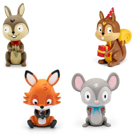 tonies Collection Comptines v2, 4 avec chansons et comptines pour conteuse Toniebox : pour Faire La Fête, pour Voyager, De La Maternelle et pour Apprendre - boîte à Histoires Vendue séparément