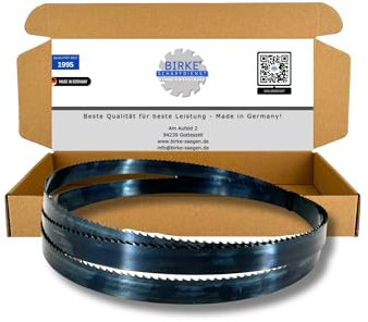 Birke® FLEXBACK & UDDEHOLM Bandsägeblätter 2240mm Breite 6-20mm für Weich- und Hartholz, NE-Schnitte... (2240x16x0,65 6ZpZ (FLEXBACK))