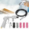 Sand Blasting Gun Kit, Sand Blasters with Nozzles and 1m Rubber Hose,Sandblaster Air Siphon Feed Blast Gun,Sandblasting Gun Compressed Air Set for Sandblasting Device for Professional and DIY Projects