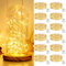 【12 Stück】 Mini Lichterkette mit Batterie, Led Lichterkette mit Batteriebetrieben, Lichterkette Innen, 3 Modi DIY Lichterkette Klein Wasserdicht für Party Hochzeit Weihnachtsdeko (Warmweiß)