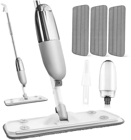 Healeved Trapeador Aerosol para Pisos Trapeador Húmedo y Seco de Microfibra con Almohadillas para Limpieza Diaria Casa