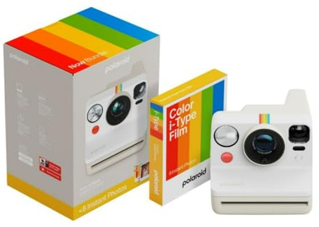 Polaroid Now Gen 3 Cámara Instantánea USB-C Blanca + Película Color i-Type de 8 Fotos
