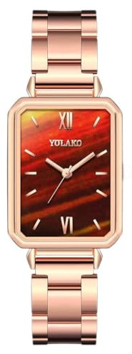 Armbandsur avslappnat armband flerskikts väv damklocka läderrem klocka