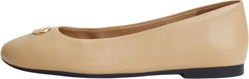 Tommy Hilfiger TH Plate Leather Ballerina Fw0fw09374, Bailarinas Mujer