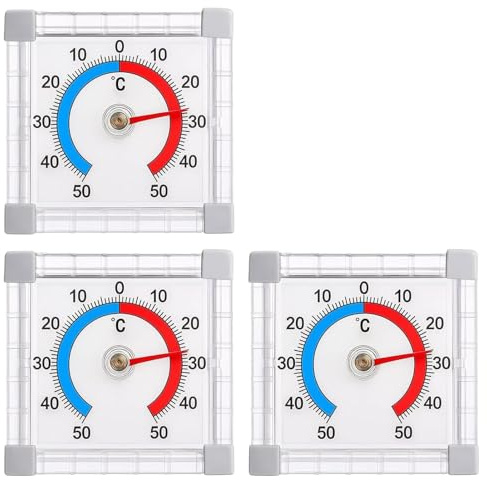 3 termometri per esterni, termometri esterni, termometri per finestre, termometri autoadesivi per finestre e porte, misurazione precisa della temperatura per interni ed esterni