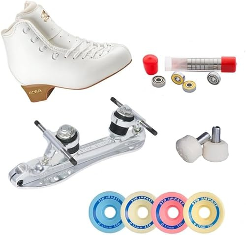 L'Estel Skates - STD Skates & Wheels - Edea Tempo+STD Master - Patinaje Artístico Ruedas (Blanco, 38)