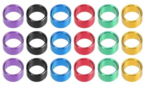 HEMOTON 18pcs Aluminium Pigeon Racing Rings Colourful Bird Leg Bands | for Parrots and Birds to Mark and Identify Reduced Loss Risk Random Color