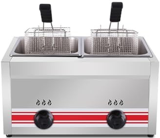 Kommersiell fritös Elektrisk kalkonfritös med stor korg förtjockad bänkfritös i rostfritt stål for restauranger och snackbarer Snabb UppväRmning(I)