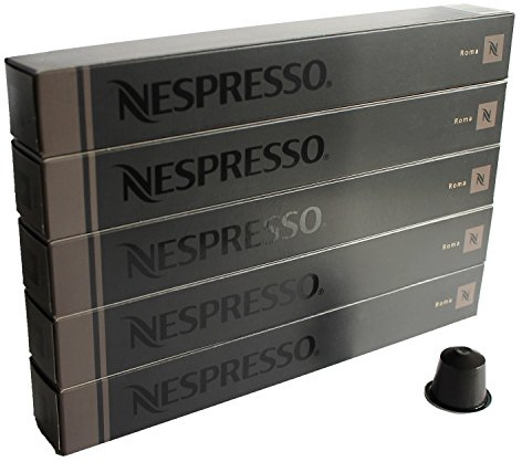 Nespresso - 50 cápsulas de café, sabor Roma, originales