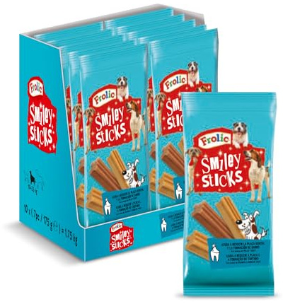 Frolic Smiley Sticks dentaires pour Chiens (Lot de 10 sachets x 175 g)