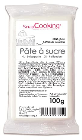 SCRAP COOKING Sachet Pâte à Sucre Blanc, 100 g