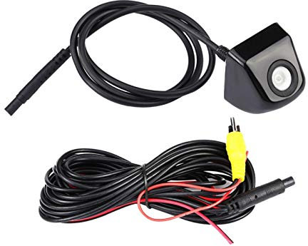 Hlyjoon Auto Rückfahrkamera 170° Weitwinkel Hochauflösend Nachtsicht Einparkkamera 12V IP68 Wasserdicht Rückansicht Kamera Unterstützt NTSC und PAL Videosystem(Schwarz)