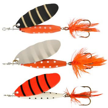 Abu Garcia 3er Pack Reflex Spinner - Sortierte Angelspinner für das Süßwasserangeln - Ideal für Forellen, Barsche, Hechte und Barsche - Werfen, Schleppangeln und Jiggen, Sortiert 5,7 cm