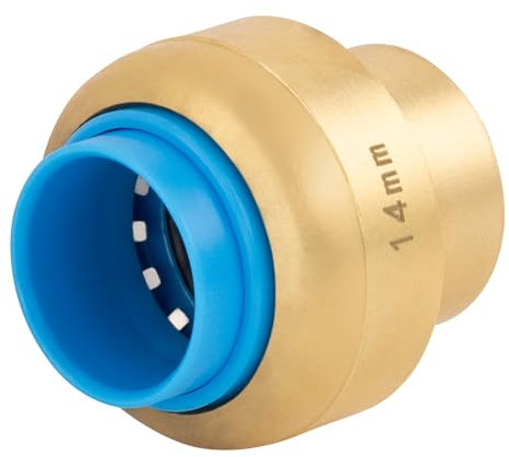 Tapón Automático Universal Ø14 para Tubo Multicapa, Cobre o PEX | Sistema PUSH-FIT | Conexión Rápida y Segura | Sellado Hermético Sin Herramientas | QUICK PLOMBERIE