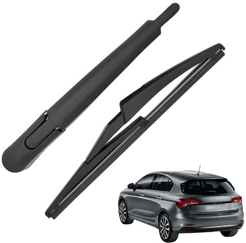 Ruolin Braccio e Spazzola Tergilunotto Posteriore, Braccio Tergicristallo Posteriore e Gomma Tergicristallo Compatibile con Fiat Tipo 2015-2020