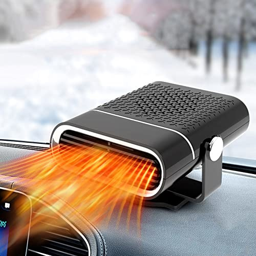 2 En 1 Calefacción/refrigeración Parabrisas, 150W Portátil Coche Calentador, Descongelador Con Encendedor De Cigarrillos(Negro,24V)