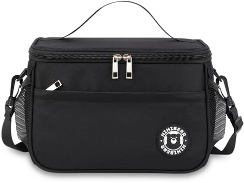 HIHIBEAR Bolsa Termica Porta Alimentos 6.4L / 9L, Bolsa Comida Trabajo, Lunch Bag, Bolsa Isotermica Porta Alimentos Oficina Viaje Picnic