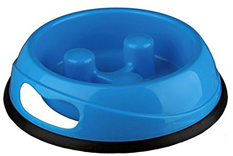 Trixie spülmaschinenfester und rutschfester Anti Schling Napf SLOW FEEDING NAPF, KUNSTSTOFF/TPR, 1,5 L/Ø 27 CM zufällige Farbauswahl -25033