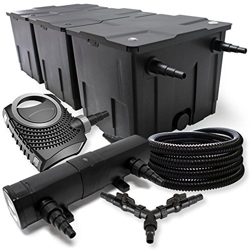 SunSun Kit Filtración estanque 90000l 36W clarificador neo10000 80W bomba 25m manguera