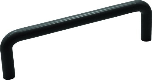 Hickory Hardware 1 Pack Solid Core Kitchen Cabinet Pulls, Luxury Cabinet Handles, Hardware for Doors & Dresser Drawers, 4 Inch Hole Center, Black, Wire Pulls Collection