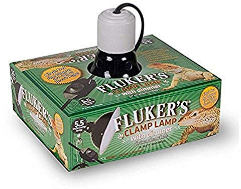 Fluker's Repta-Clamp Lamp, Heavy Duty Clamp Light for Reptile Tanks and Terrariums, UL/CUL Approved, Great for Reptile Basking, 75-Watt Maximum with Dimmable Switch, 5.5