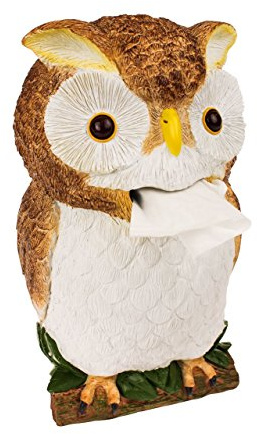 Rotary Hero Owl näsduk dispenser näsduk låda papper näsduk låda - för kök badrum sovrum - rektangulär - 17,5 x 15 x 31 cm