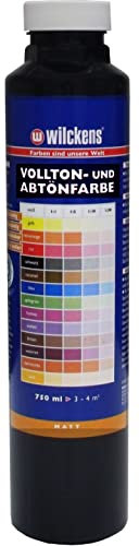 Wilckens Abtoenfarbe - Volltonfarbe / 750 ml/matt - 14 Farben zur Auswahl (Schwarz)