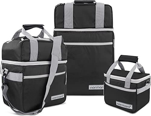 Isolierende Kühltasche 30 Liter | Großer Cooler Bag | Picknicktasche | Campingtasche | Lunchtasche Farbe Schwarz Größe 30 Liter
