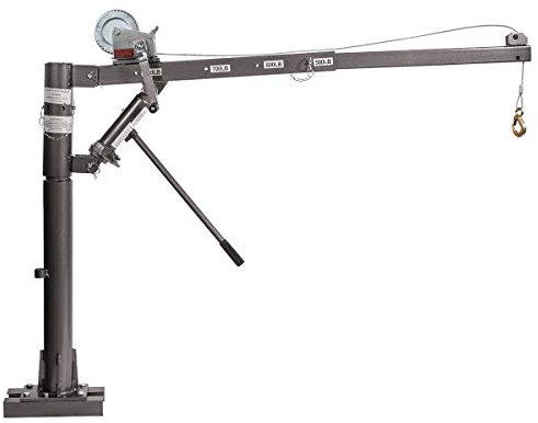 Stark Hydraulische Seilwinde, 1/2 Tonnen, Abschleppwagen, Teleskopheber, Lastkran, 500 kg, Verlängerung mit Drehfuß