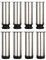 Drenky 8 Stück Möbelfüße Metall Tischbeine Metall 15cm Rund Edelstahl Gebürstet möbelfüße verstellbar Tischbeine Höhenverstellbar Gesamthöhe 150mm-165mm Kommen Mit Edelstahlschrauben für Möbel Projekt