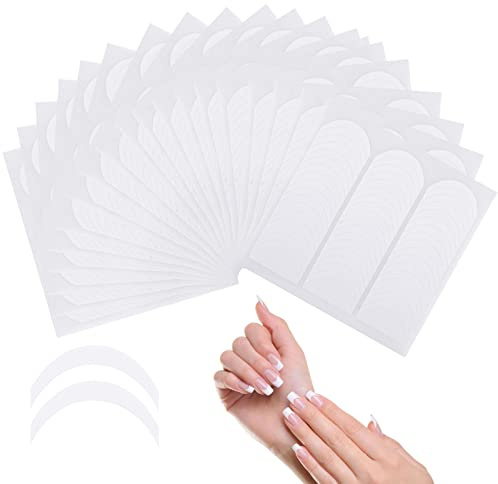 Dadabig 1020PCS Autocollants Ongles Français, Autocollant French Manucure | Autocollants à Ongles Auto-adhésifs French Manucure Accessoire pour Nail Art Bricolage