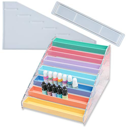 musykrafties Nagellackregal Epoxidharz Silikonform 7 Etagen für Lippenstift UV-Harz Pigment Schmuck