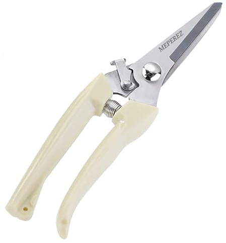 MEPEREZ garden scissors, pruning shears for gardening, lightweight plant clippers, for hedge, bonsai, floral, small stem, orchard and vegetable, 1 pack