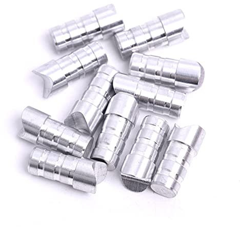 Bogenschießen Pfeilnocke Pfeil Nocken für Armbrustbolzen Aluminium Pfeilnocke Moon Nock Ends für ID 6.2mm Peilwelle Carbonpfeil End Zubehör (25Stück)