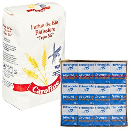 Bread Making bundle T55 Flour 1kg and Fresh Yeast 12 x 42g