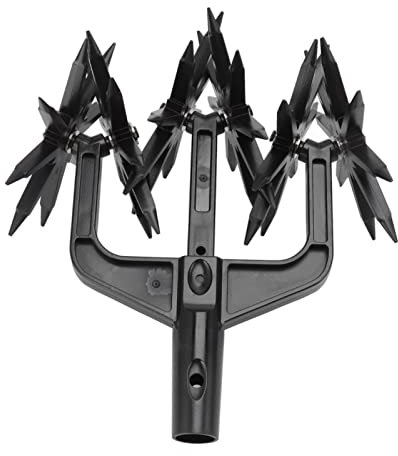 Garosa Garden Rotary Cultivator 2 in 1 Gardening Rotary Tiller for Reseeding Grass Soil Mixing