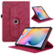 TEDTIKJT Hülle für Samsung Galaxy Tab A 10.1 Zoll 2019 SM-T510/T515/T517 Tablet Schutzhülle PU Leder 360°Drehbar Multi-Winkel Ständer Flip Cover für Samsung Tab A 10.1 2019 Case,Rot Baum