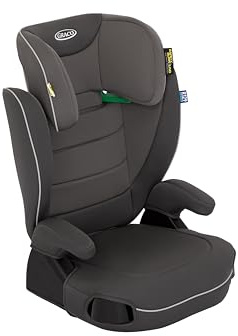GRACO Logico L I-Size R129, Rehausseur de Siège Auto Léger À Dossier Haut, de 100 À 150 cm (Environ 3.5 À 12 Ans), Accoudoirs Réglables en Hauteur, Installation avec Ceinture de Sécurité, Iron