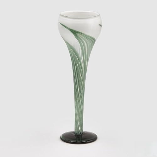 EDG Enzo De Gasperi Enzo De Gasperi Vaso Tulipano a Calice H 45 Cm D 13 Cm Scatola Regalo White Green