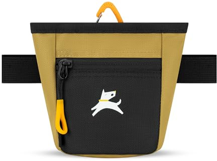 OllyDog Goodie Treat Bag, Dog Treat Pouch, Waist Belt Clip for Hands-Free Training, Magnetic Closure, Dog Training and Behavior Aids, Three Ways to Wear (Antelope)