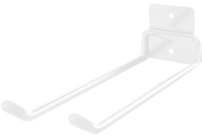 Amagogo Gancho de garaje, organizador de herramientas de jardín, estante resistente, fácil de instalar, montaje en pared, gancho de almacén para rastrillo, Blanco