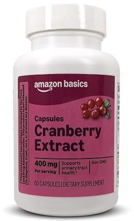Amazon Basics Cranberry Extract Vegetarian Capsules, 400mg 60 Count