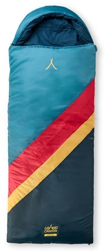 GRAND CANYON UTAH 190 – Sac de Couchage Couverture Coton Biologique – Sac de Couchage -3 Degrés Chaud – Complete Zip Comme Couverture – 2000 g