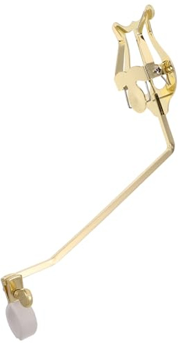 ERINGOGO French Horn Music Sheet Clip Lightweight Portable Metal Holder with Elegant Gold Finish for Wind Instruments Suitable for Performing Outdoors and School Band