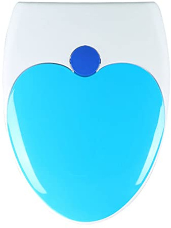 SXDMOUBK Asiento de Inodoro con Cierre Suave y Alivio de Puntos de presión, bisagra Doble Ajustable Alargada, fácil de Limpiar, Blanco.