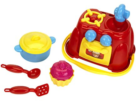 Theo Klein 2343 Matschküche | Hochwertiges Kinderküchen-Set für Sandkasten und Strand | Mit Herd, Spüle, Geschirr u.v.m. | Spielzeug für Kinder ab 18 Monaten